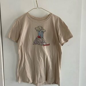 Beige Graphic Tee - Short Sleeve